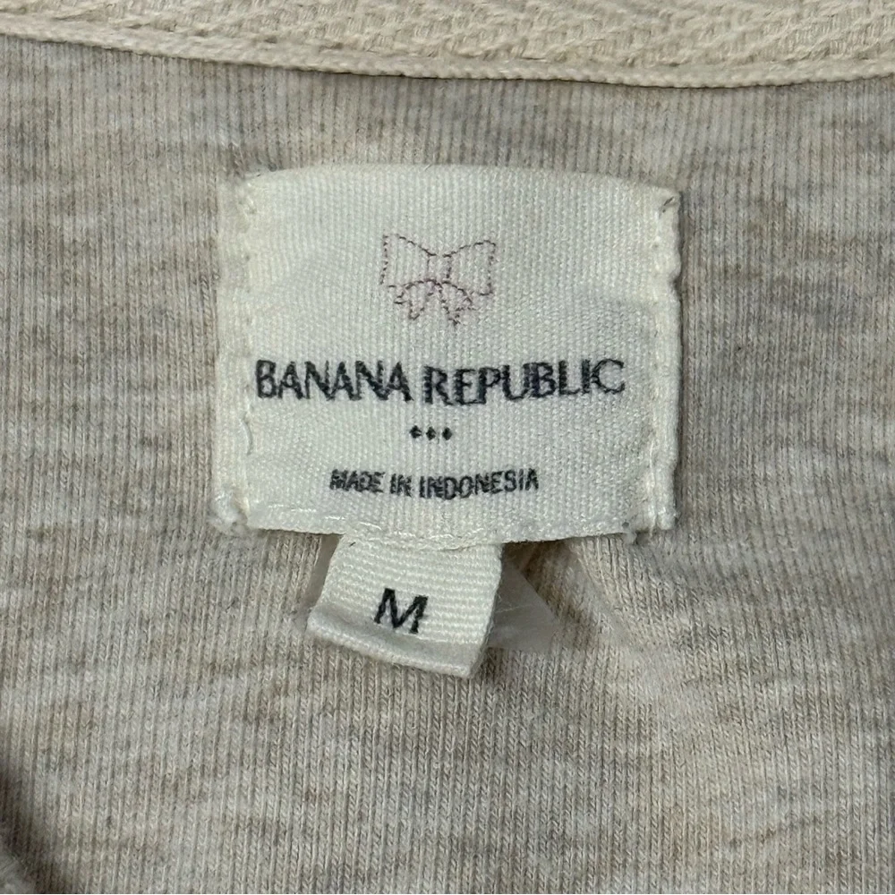 Banana Republic Factory Luxe Pullover Womens Medium Oatmeal Heather Shawl Collar